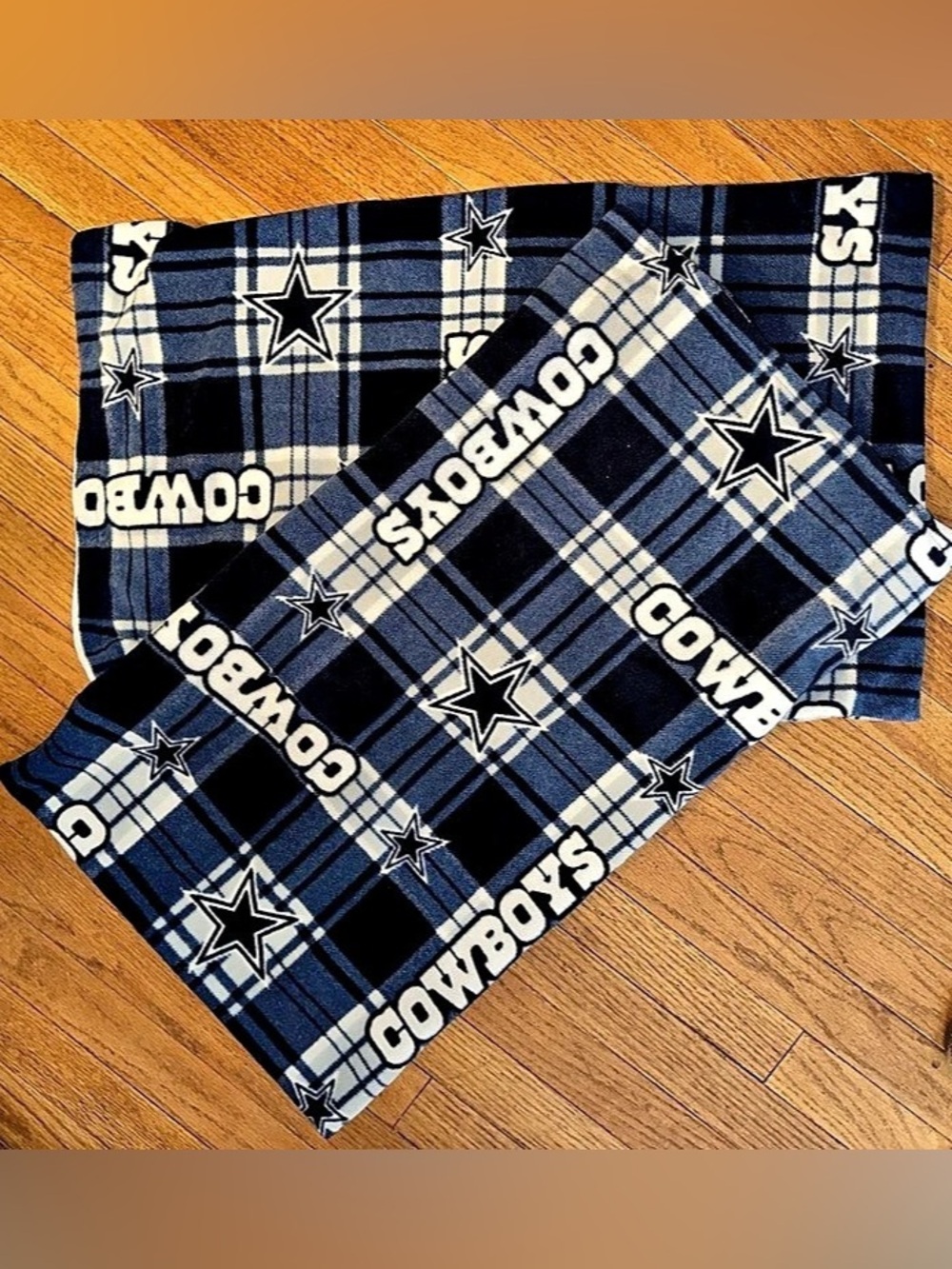 Dallas Cowboys Plaid Fleece Standard Pillowcases Blue